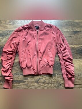 Active USA Rose Mauve Bomber Jacket